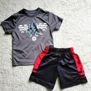 Boy's STAR WARS t-shirt & NIKE Shorts... size 3T